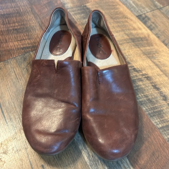 B.O.C red leather small heel loafers size 6.5 - Picture 2 of 6